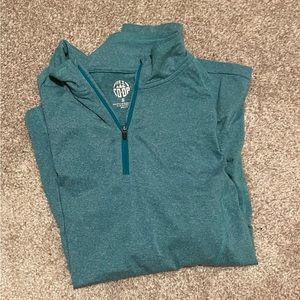 Teal REI Co-op longsleeve workout 1/4 zip size Small